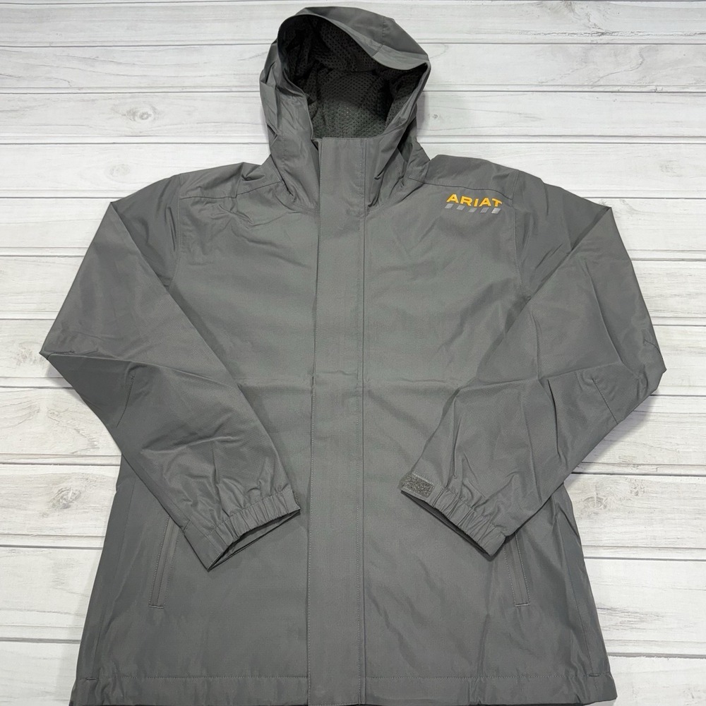 Ariat Rebar Jacket Womens M Gray Stormshell H20 Waterproof Rain Coat 10062724